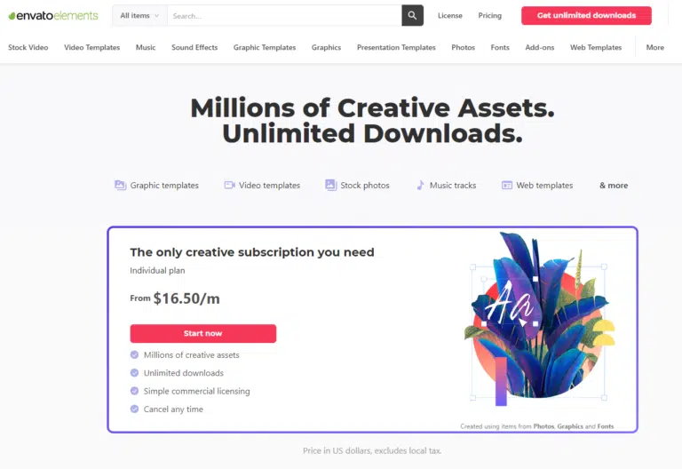 Envato Elements Subscription — Plans and Pricing