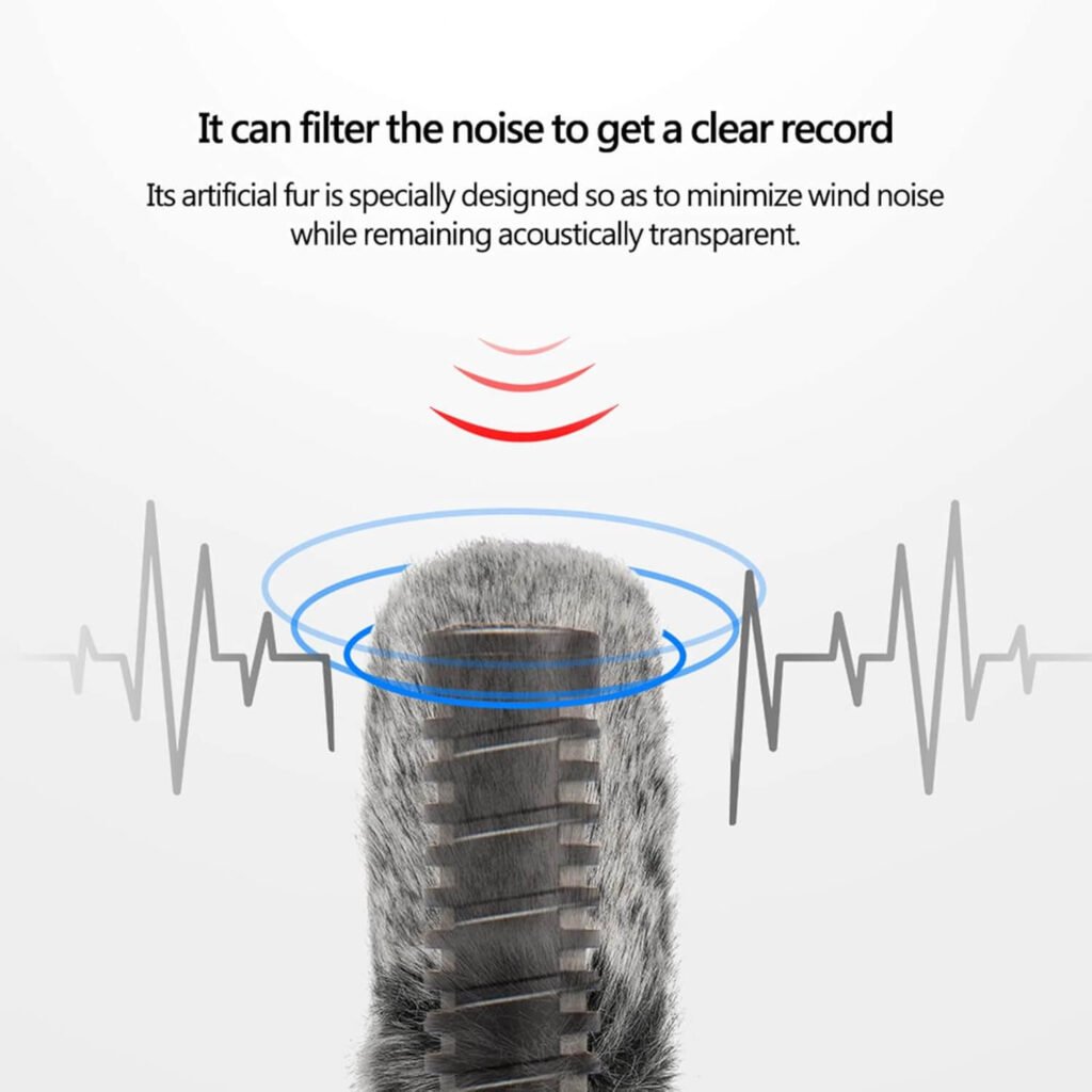 Diagram showing how foam cover windscreen for Blue Yeti Logitech filters noise while maintaining acoustic transparency