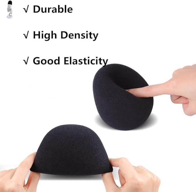 Foam cover windscreen for Blue Yeti Logitech demonstrating durability, high density and elasticity features
