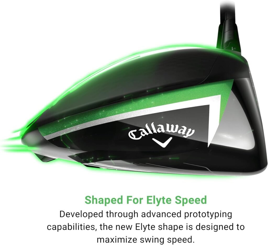 Callaway Hyper X Driver with aerodynamic shaping and green accents engineered for elite swing speed performance.